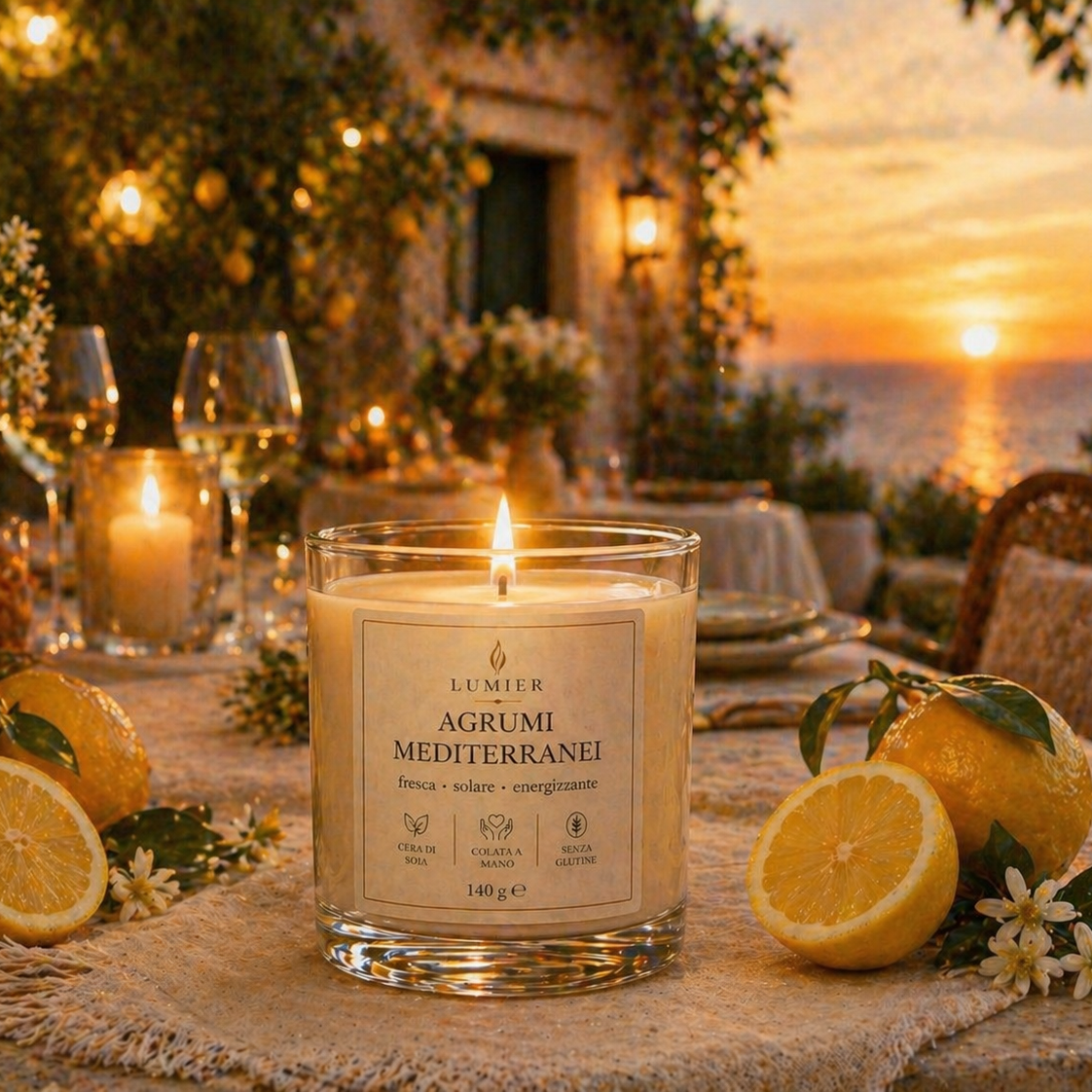 Agrumi Mediterranei – Candela Profumata agli Agrumi | LUMIER