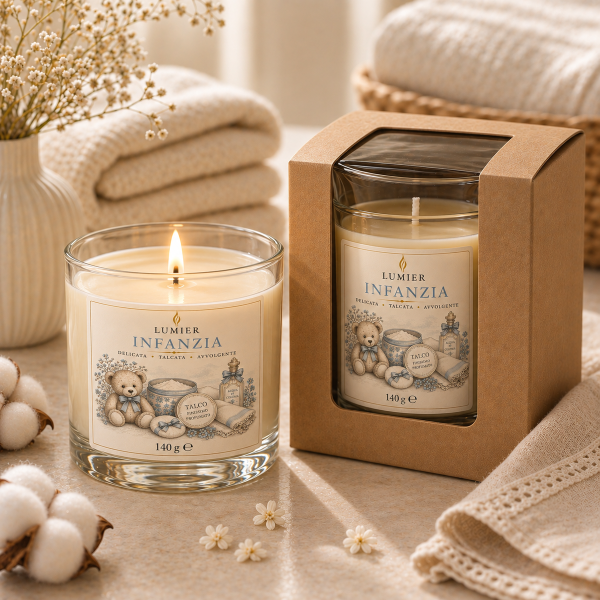 Infanzia – Candela Profumata alla Lavanda e Vaniglia | LUMIER
