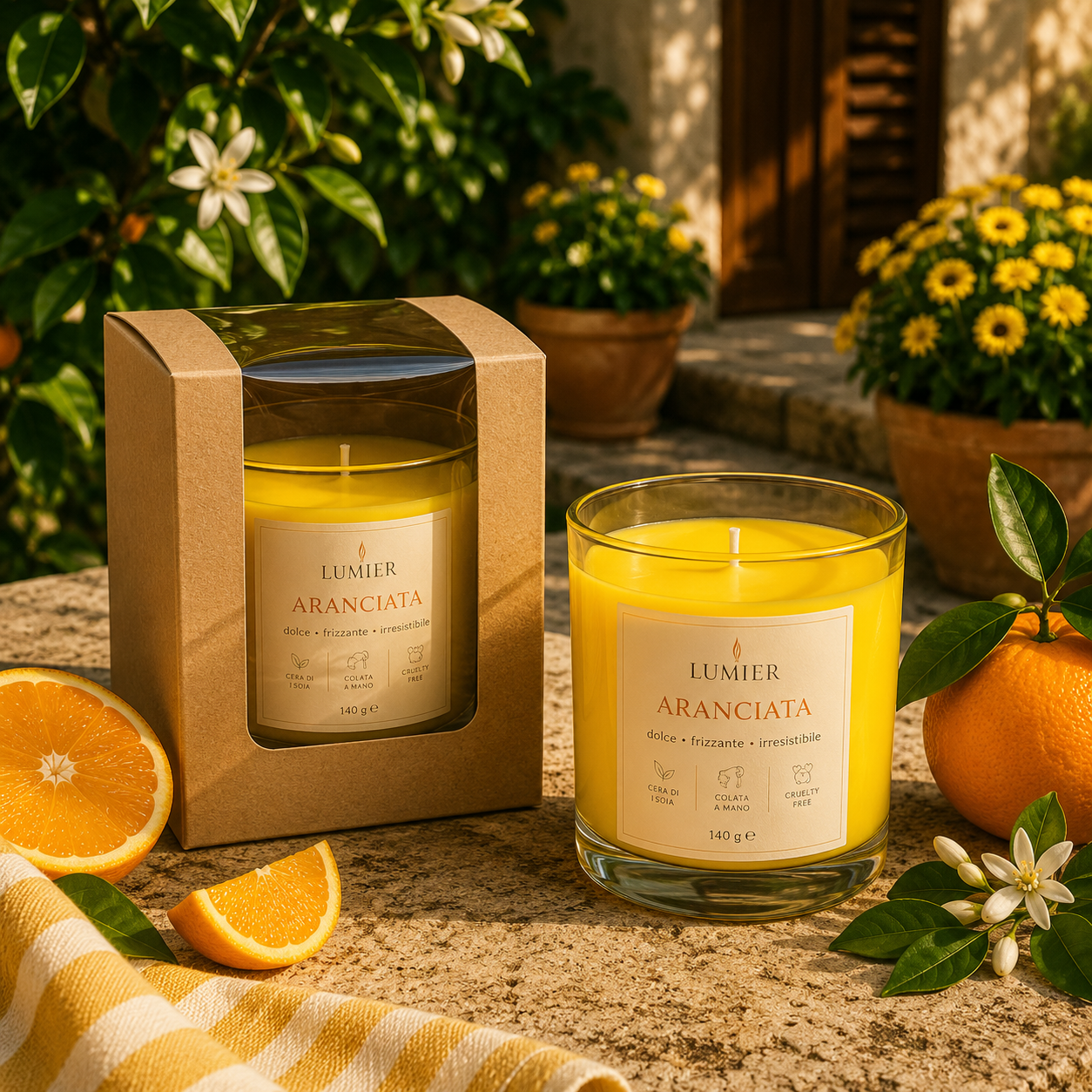 Aranciata – Candela Profumata al Mango e Agrumi | LUMIER