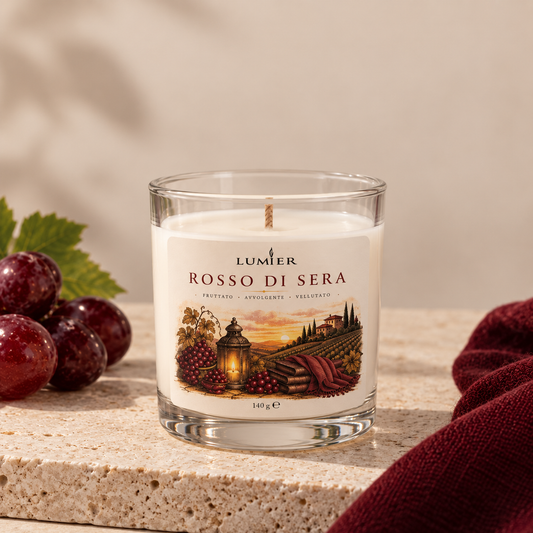 Rosso di Sera – Candela Profumata Intensa e Avvolgente | LUMIER