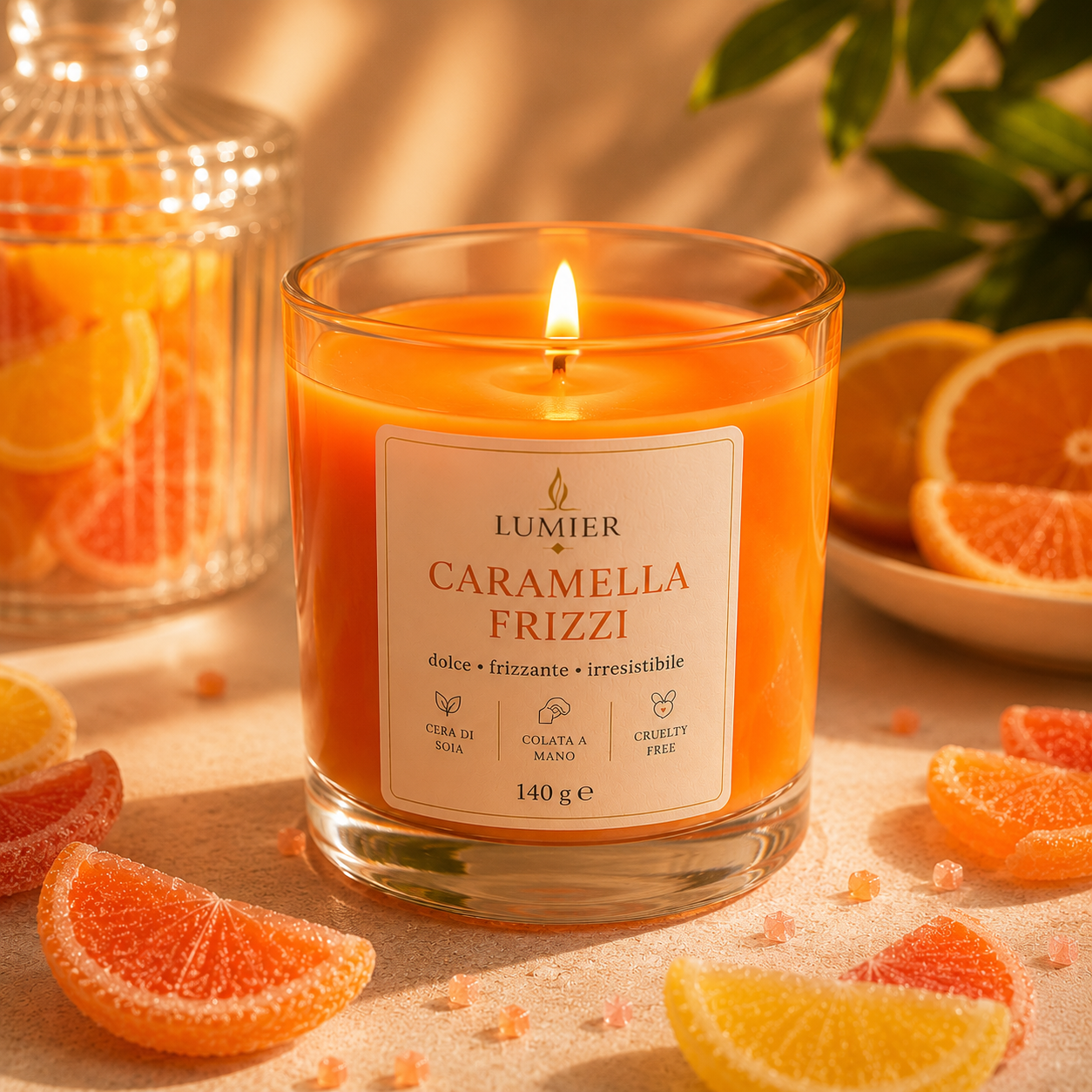 Caramella Frizzi – Candela Profumata alla Caramella agli Agrumi | LUMIER