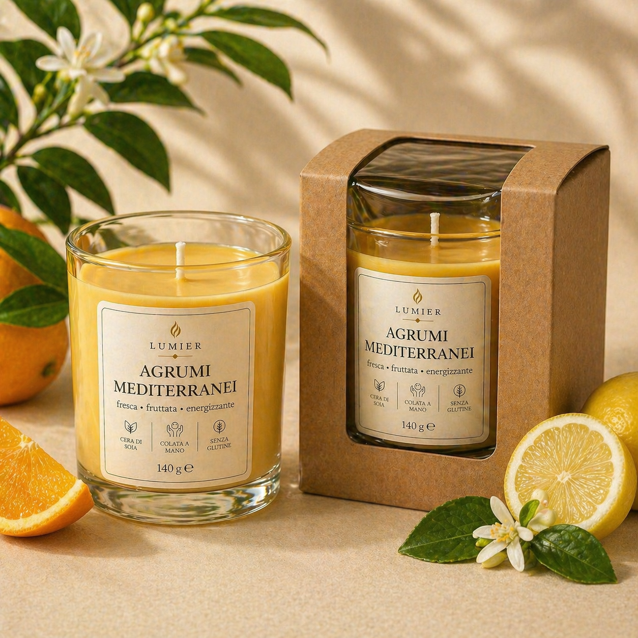 Agrumi Mediterranei – Candela Profumata agli Agrumi | LUMIER