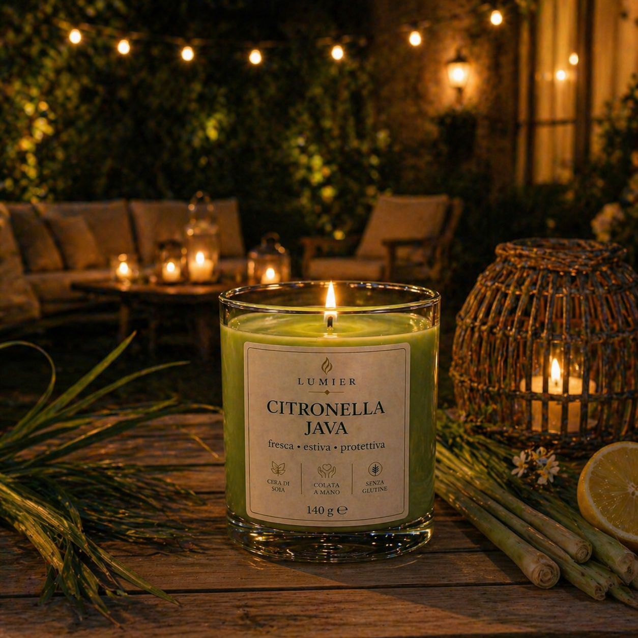 Citronella Java – Candela Profumata alla Citronella | LUMIER