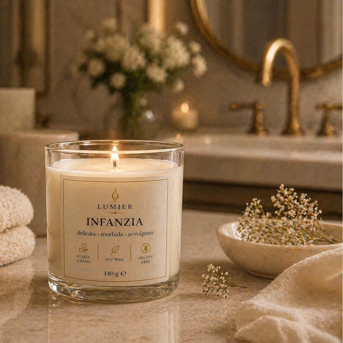 Infanzia – Candela Profumata alla Lavanda e Vaniglia | LUMIER