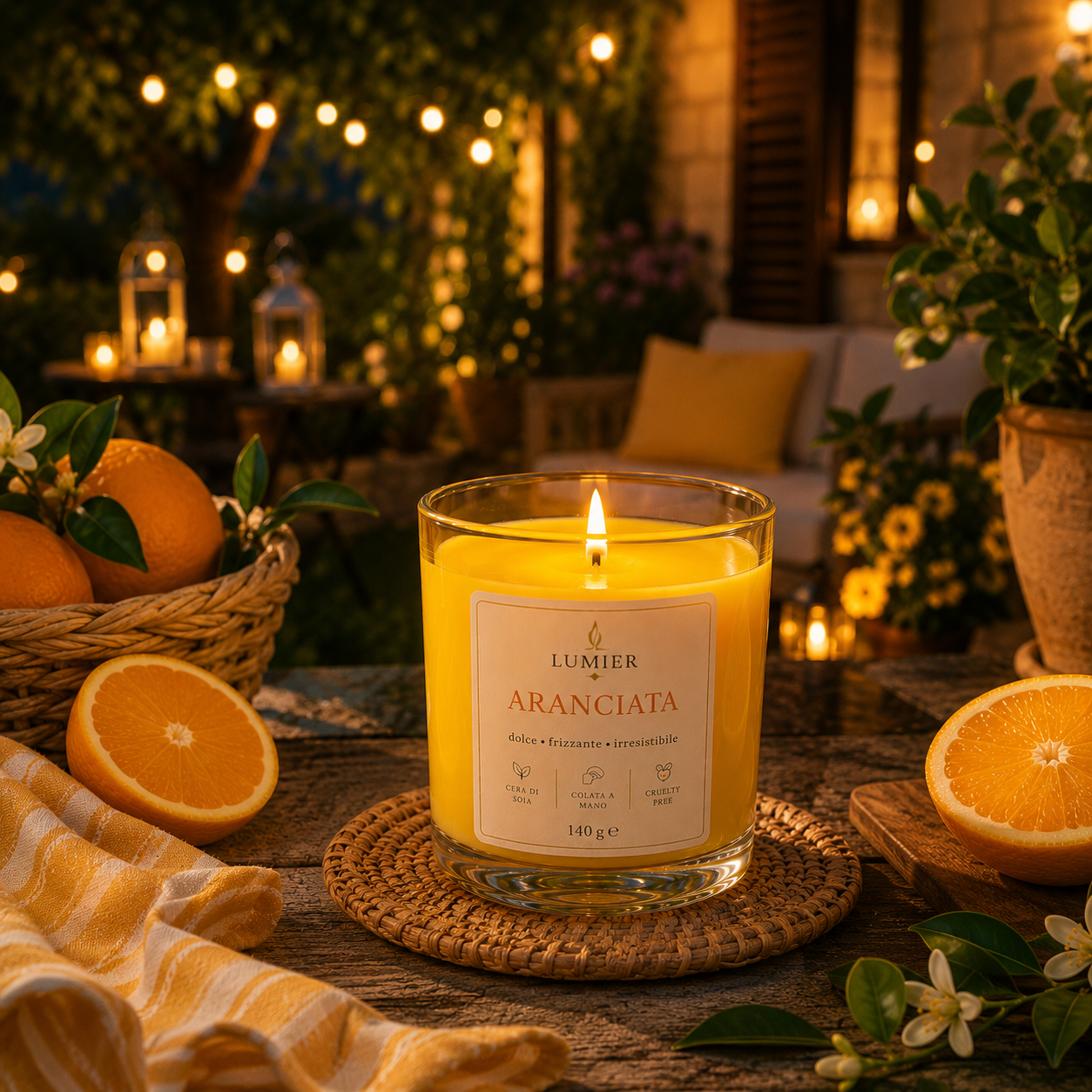 Aranciata – Candela Profumata al Mango e Agrumi | LUMIER