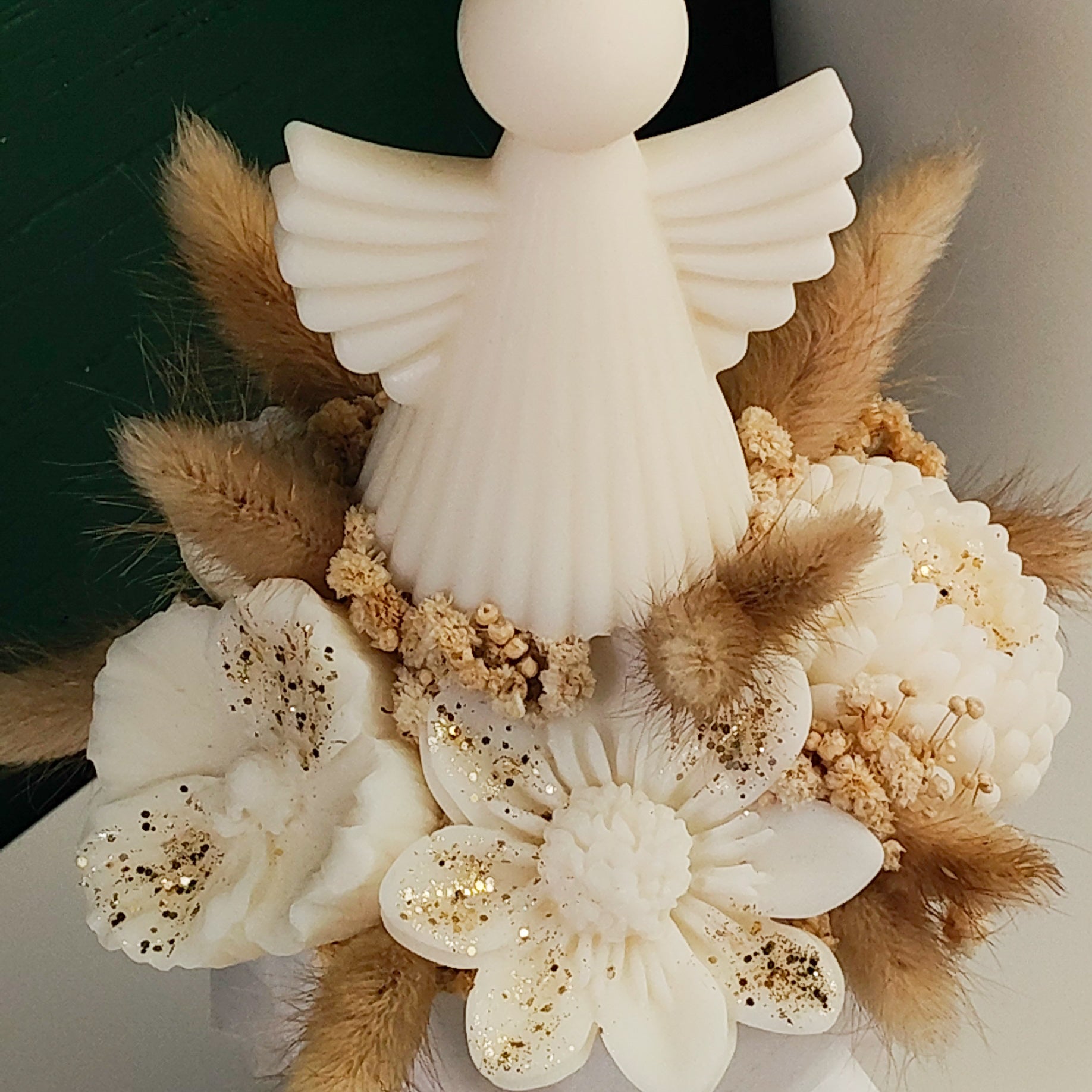 bomboniera in cera di oliva naturale profumata bouquet angioletto LUMIER
