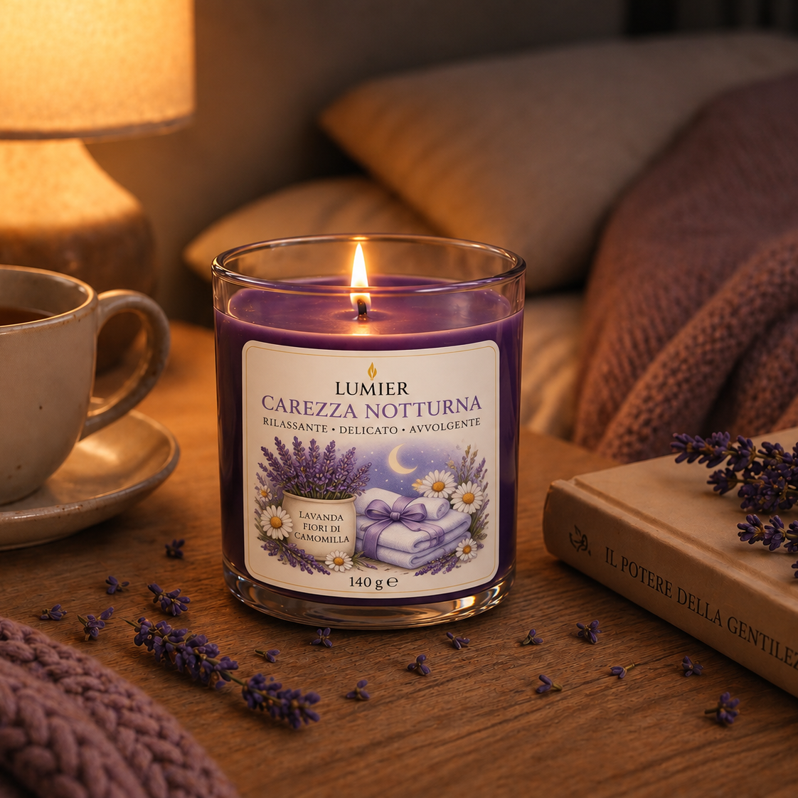 Carezza Notturna – Candela Profumata alla Lavanda | LUMIER