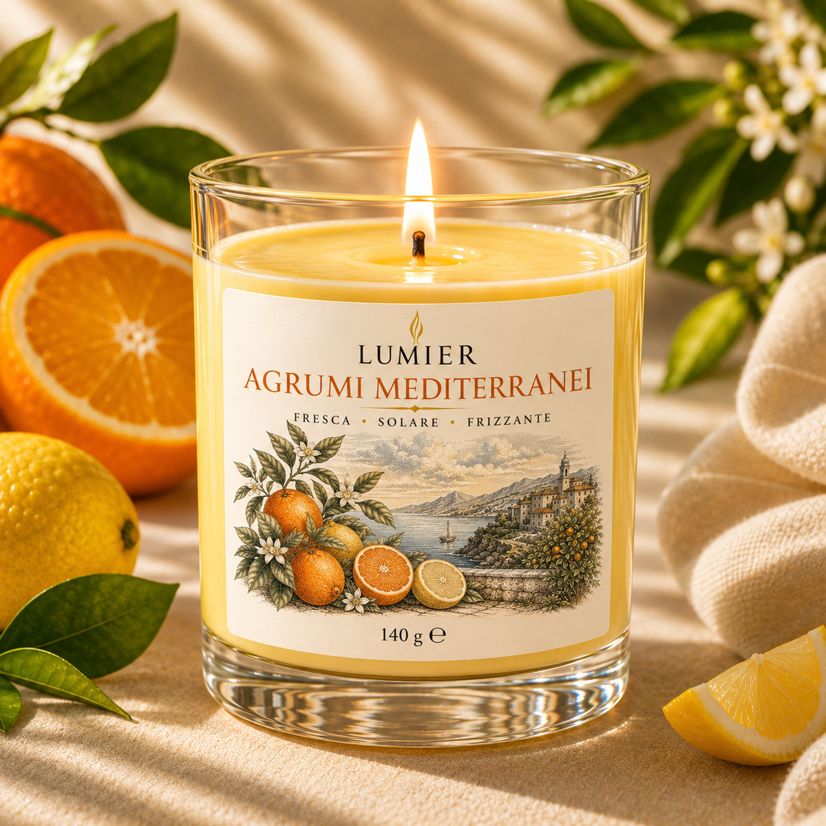Agrumi Mediterranei – Candela Profumata agli Agrumi | LUMIER