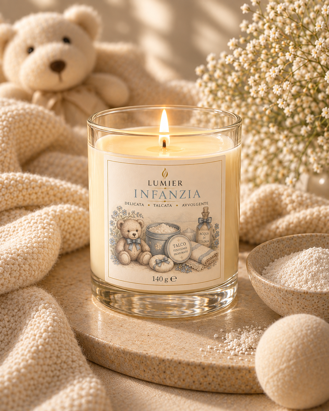 Infanzia – Candela Profumata alla Lavanda e Vaniglia | LUMIER