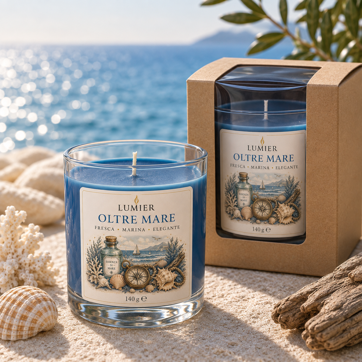 Oltremare – Candela Profumata alle Note Marine | LUMIER