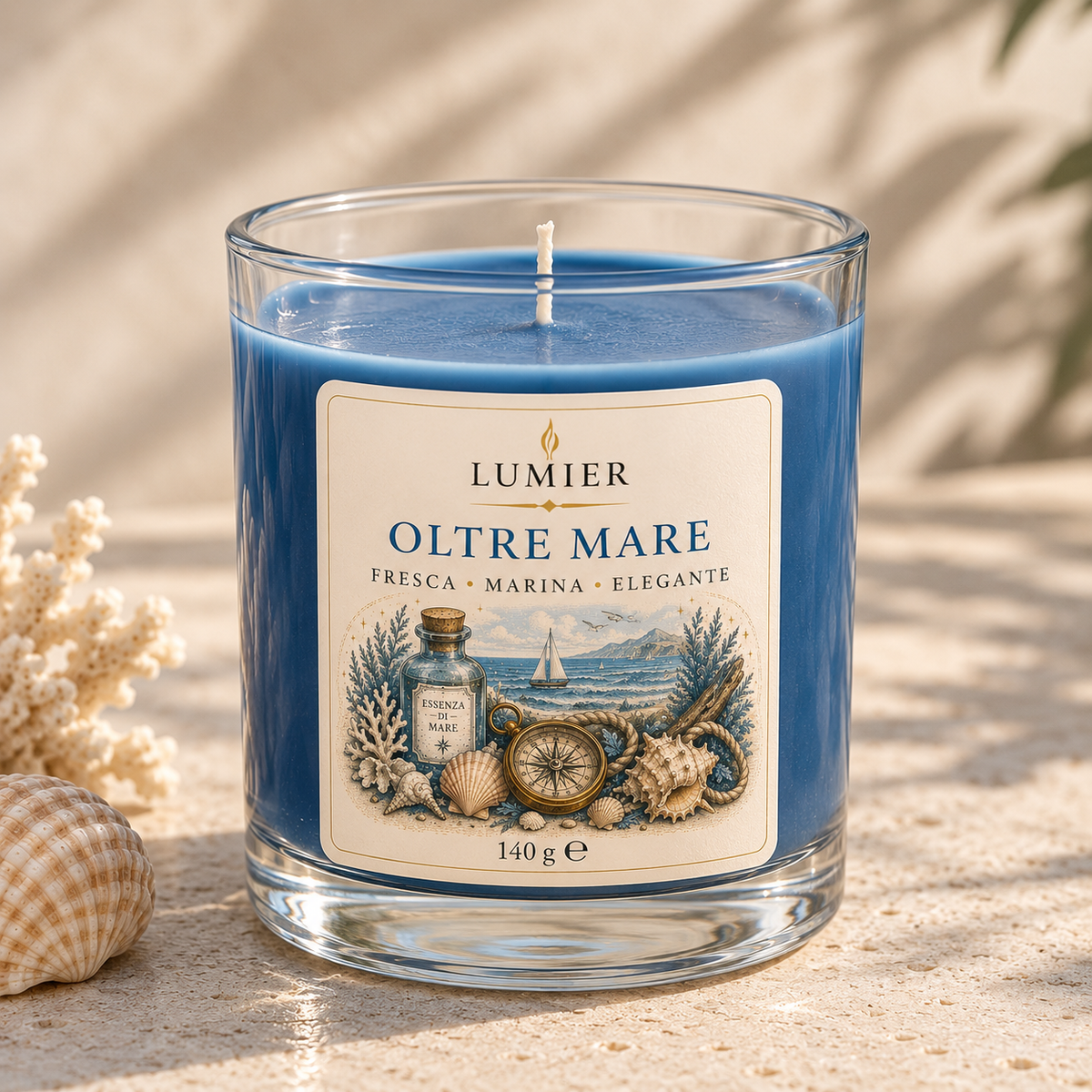 Oltremare – Candela Profumata alle Note Marine | LUMIER