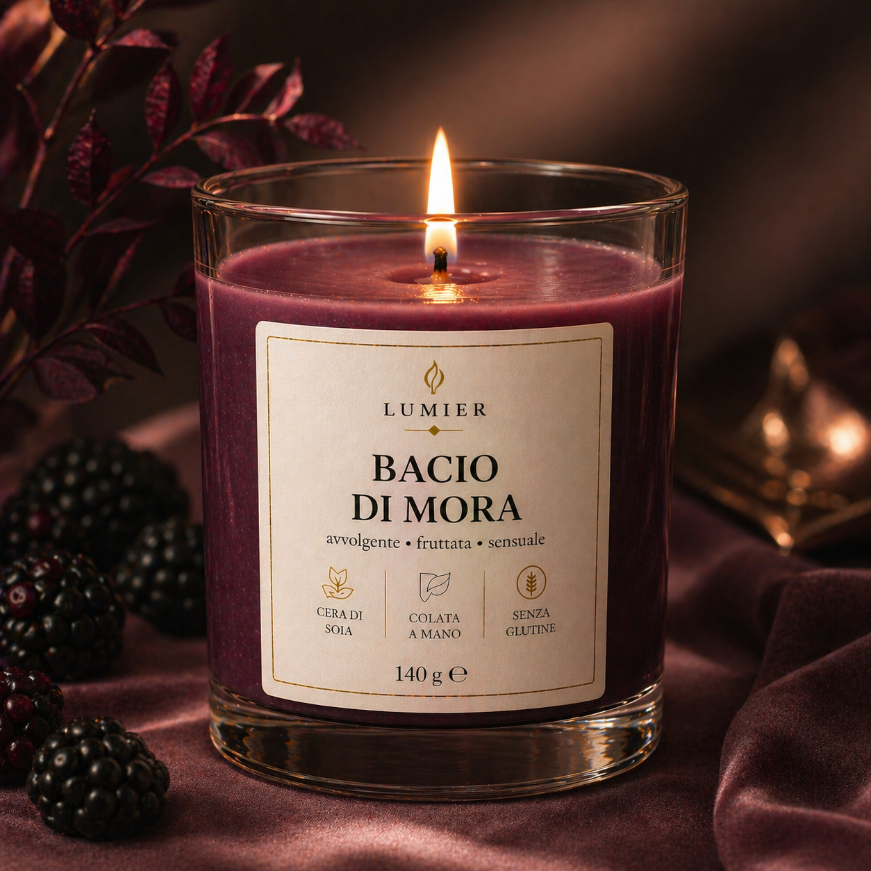 Bacio di Mora – Candela Profumata ai Frutti di Bosco | LUMIER