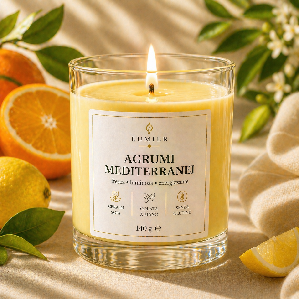 Agrumi Mediterranei – Candela Profumata agli Agrumi | LUMIER