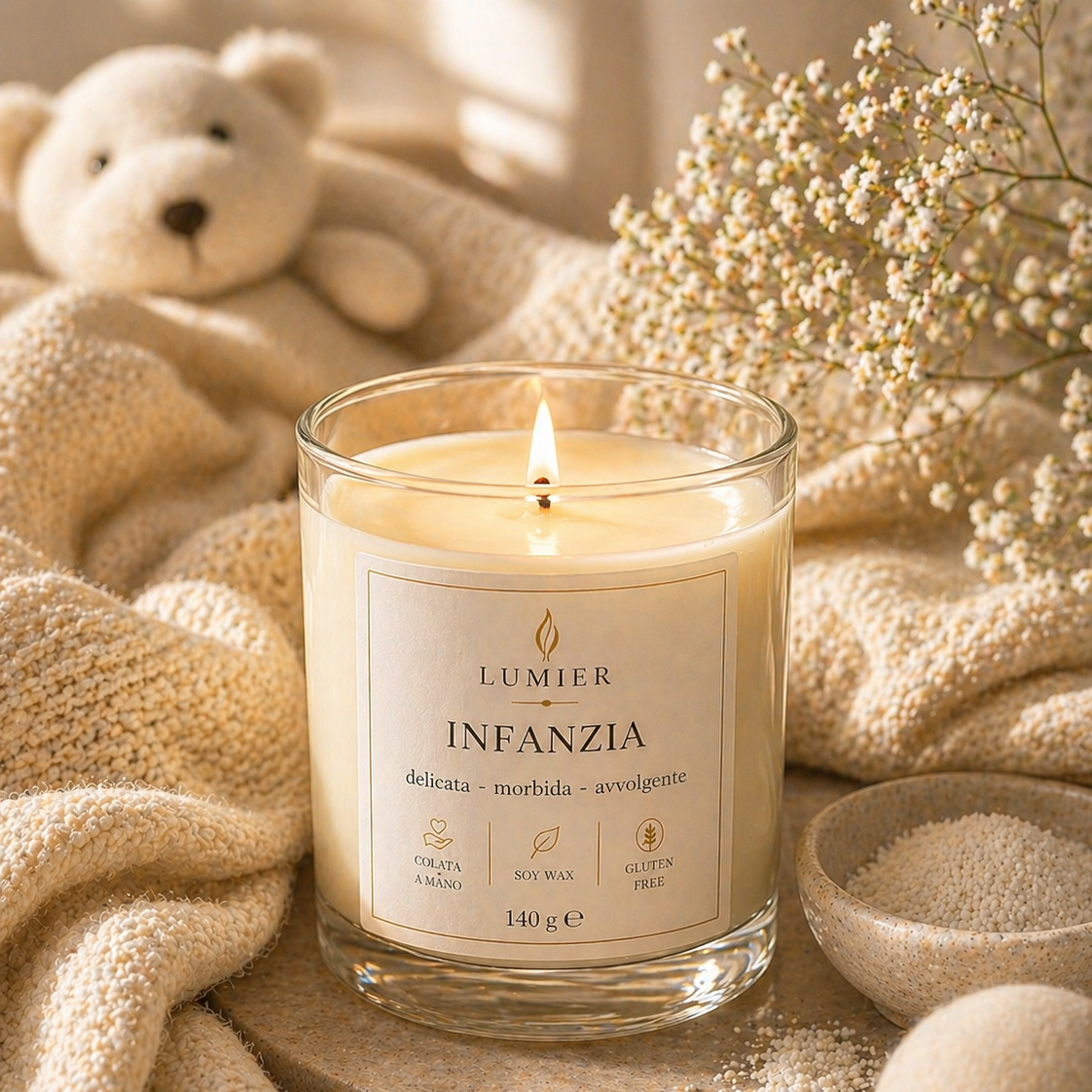 Infanzia – Candela Profumata alla Lavanda e Vaniglia | LUMIER