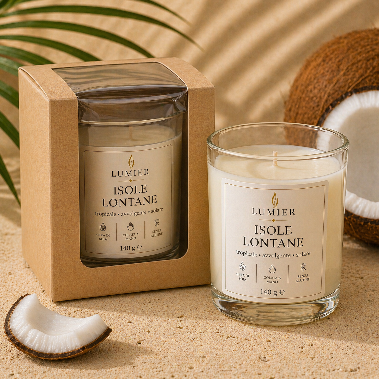 Isole Lontane – Candela Profumata al Cocco | LUMIER
