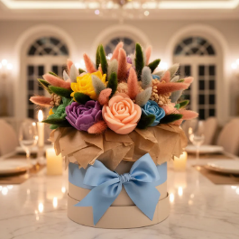 bouquet di primavera in cera naturale LUMIER idea regalo elegante 