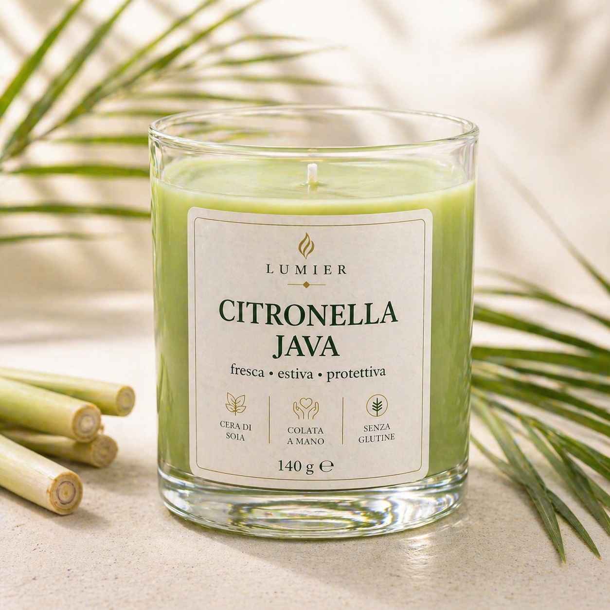 Citronella Java – Candela Profumata alla Citronella | LUMIER