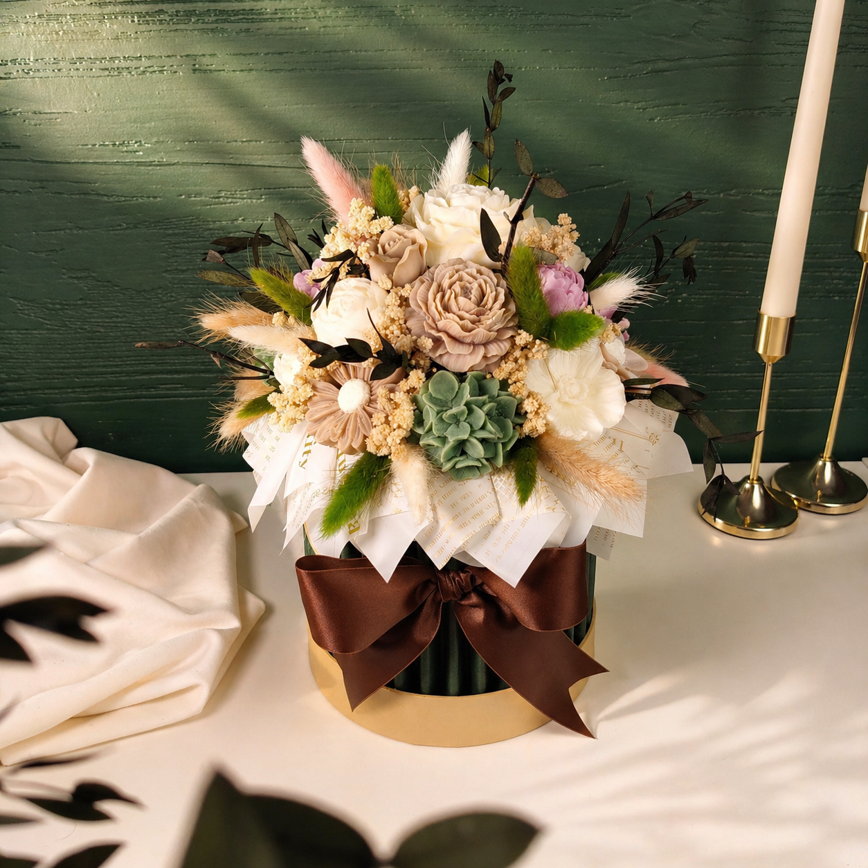 Bouquet Giardino Segreto in Cera Naturale – LUMIER