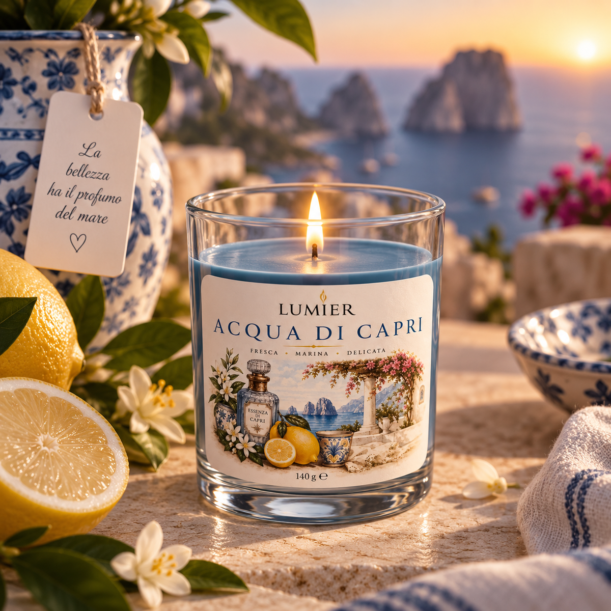 Acqua di Capri – Candela Profumata Fresca e Floreale | LUMIER